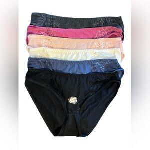 🟣Mamia Cotton & Lace Panties – 6-Pack – Size XL